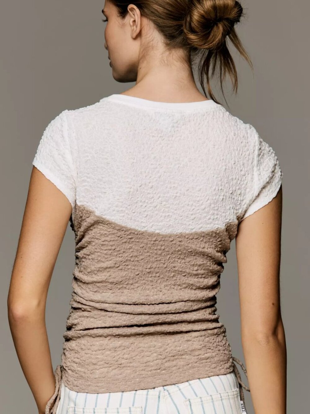 NWT Anthropologie Maeve Ruched Corset Short-Sleeve Top - Size M - Picture 2 of 9